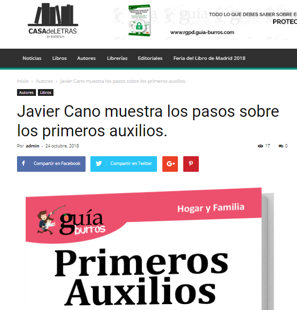 Casa de Letras, medio experto en libros de autor, habla sobre el último trabajo de Javier Cano